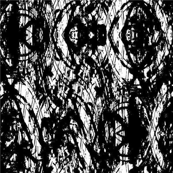Чорно Білий Пошкоджений Гранж Векторний Текстурований Фон — стоковий вектор