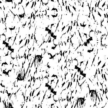 Vektör grunge dokusu. Siyah beyaz arka plan. Soyut monokrom illüstrasyonu koyu tonlarda solmuş bir efekti içerir