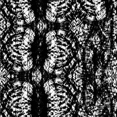 Vektör grunge dokusu. Siyah beyaz arka plan. Soyut monokrom illüstrasyonu koyu tonlarda solmuş bir efekti içerir