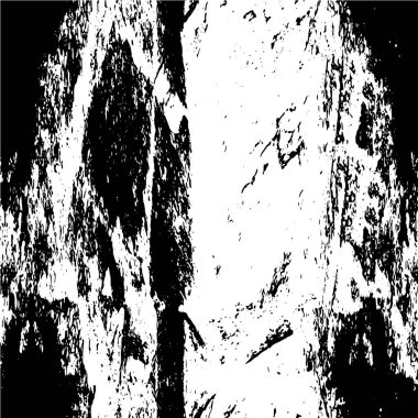 Vektör grunge dokusu. Siyah beyaz arka plan. Soyut monokrom illüstrasyonu koyu tonlarda solmuş bir efekti içerir