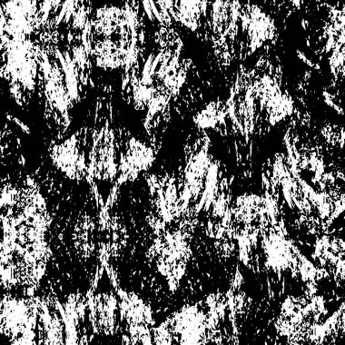 Vektör grunge dokusu. Siyah beyaz arka plan. Soyut monokrom illüstrasyonu koyu tonlarda solmuş bir efekti içerir