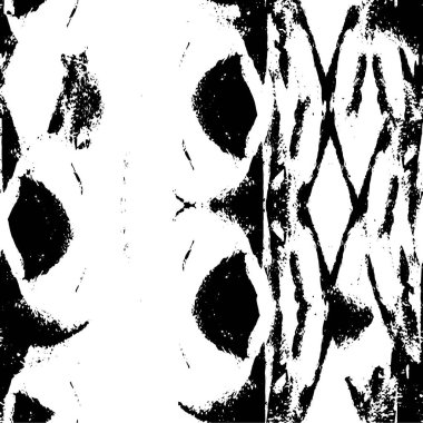 Vektör grunge dokusu. Siyah beyaz arka plan. Soyut monokrom illüstrasyonu koyu tonlarda solmuş bir efekti içerir
