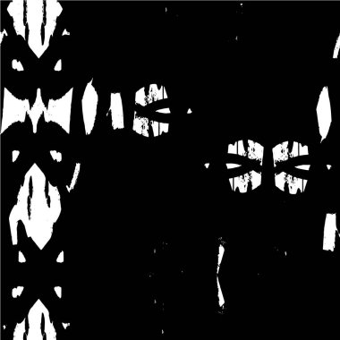 Vektör grunge dokusu. Siyah beyaz arka plan. Soyut monokrom illüstrasyonu koyu tonlarda solmuş bir efekti içerir