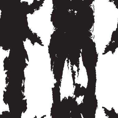 Vektör grunge dokusu. Siyah beyaz arka plan. Soyut monokrom illüstrasyonu koyu tonlarda solmuş bir efekti içerir
