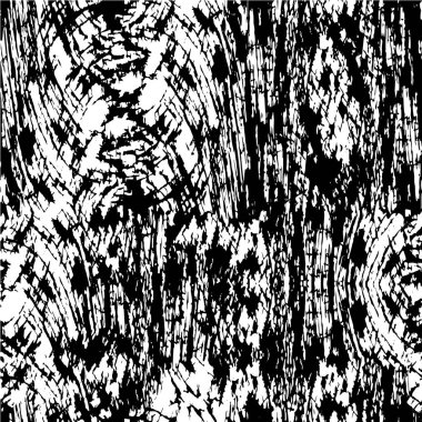 Vektör grunge dokusu. Siyah beyaz arka plan. Soyut monokrom illüstrasyonu koyu tonlarda solmuş bir efekti içerir