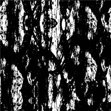 Vektör grunge dokusu. Siyah beyaz arka plan. Soyut monokrom illüstrasyonu koyu tonlarda solmuş bir efekti içerir