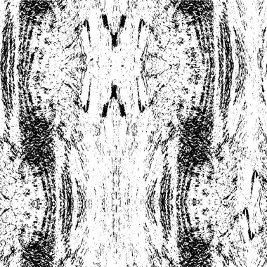 Vektör grunge dokusu. Siyah beyaz arka plan. Soyut monokrom illüstrasyonu koyu tonlarda solmuş bir efekti içerir