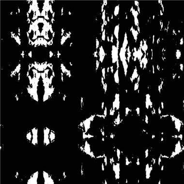 Vektör grunge dokusu. Siyah beyaz arka plan. Soyut monokrom illüstrasyonu koyu tonlarda solmuş bir efekti içerir