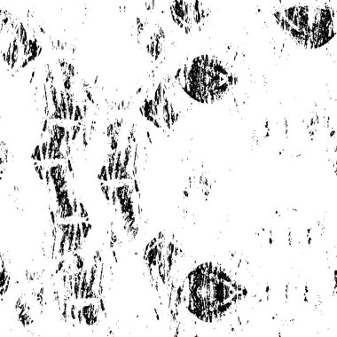 Vektör grunge dokusu. Siyah beyaz arka plan. Soyut monokrom illüstrasyonu koyu tonlarda solmuş bir efekti içerir