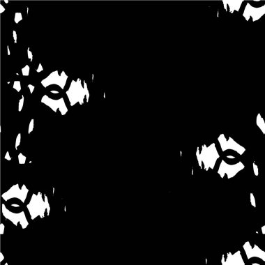 Vektör grunge dokusu. Siyah beyaz arka plan. Soyut monokrom illüstrasyonu koyu tonlarda solmuş bir efekti içerir