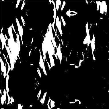 Vektör grunge dokusu. Siyah beyaz arka plan. Soyut monokrom illüstrasyonu koyu tonlarda solmuş bir efekti içerir