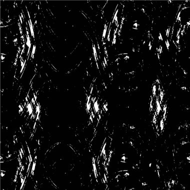 Vektör grunge dokusu. Siyah beyaz arka plan. Soyut monokrom illüstrasyonu koyu tonlarda solmuş bir efekti içerir