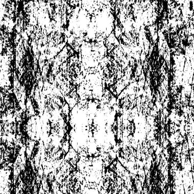 Vektör grunge dokusu. Siyah beyaz arka plan. Soyut monokrom illüstrasyonu koyu tonlarda solmuş bir efekti içerir