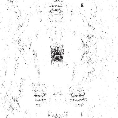 Vektör grunge dokusu. Siyah beyaz arka plan. Soyut monokrom illüstrasyonu koyu tonlarda solmuş bir efekti içerir