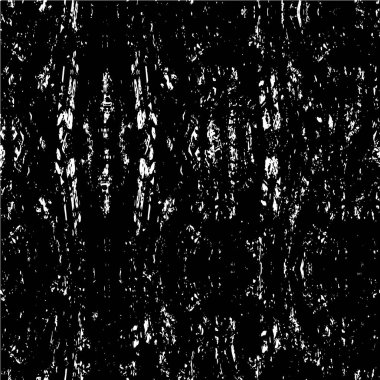 Vektör grunge dokusu. Siyah beyaz arka plan. Soyut monokrom illüstrasyonu koyu tonlarda solmuş bir efekti içerir