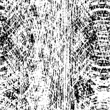 Vektör grunge dokusu. Siyah beyaz arka plan. Soyut monokrom illüstrasyonu koyu tonlarda solmuş bir efekti içerir