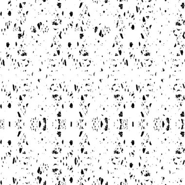 Vektör grunge dokusu. Siyah beyaz arka plan. Soyut monokrom illüstrasyonu koyu tonlarda solmuş bir efekti içerir