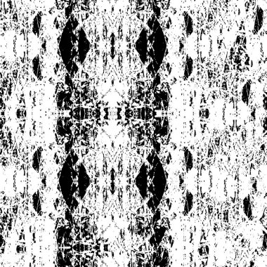 Vektör grunge dokusu. Siyah beyaz arka plan. Soyut monokrom illüstrasyonu koyu tonlarda solmuş bir efekti içerir