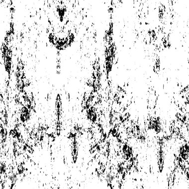Grunge siyah beyaz desen. Monokrom parçacıkları soyut doku. Çatlakların, sürtünmelerin, çiplerin, lekelerin, mürekkep lekelerinin geçmişi. Koyu tasarım arka plan yüzeyi. 