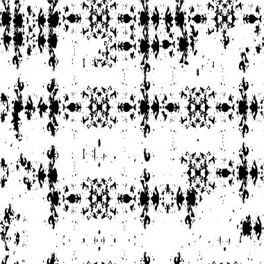 Grunge siyah beyaz desen. Monokrom parçacıkları soyut doku. Çatlakların, sürtünmelerin, çiplerin, lekelerin, mürekkep lekelerinin geçmişi. Koyu tasarım arka plan yüzeyi. 