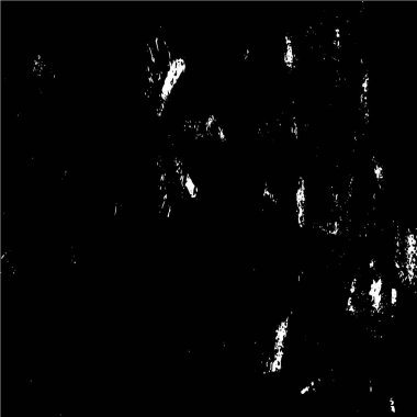 Grunge siyah beyaz desen. Monokrom parçacıkları soyut doku. Çatlakların, sürtünmelerin, çiplerin, lekelerin, mürekkep lekelerinin geçmişi. Koyu tasarım arka plan yüzeyi. 