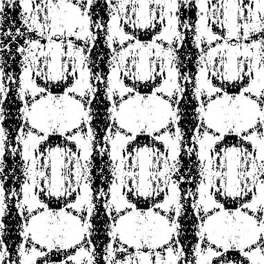 Grunge siyah beyaz desen. Monokrom parçacıkları soyut doku. Çatlakların, sürtünmelerin, çiplerin, lekelerin, mürekkep lekelerinin geçmişi. Koyu tasarım arka plan yüzeyi. 