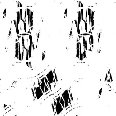 Grunge siyah beyaz desen. Monokrom parçacıkları soyut doku. Çatlakların, sürtünmelerin, çiplerin, lekelerin, mürekkep lekelerinin geçmişi. Koyu tasarım arka plan yüzeyi. 