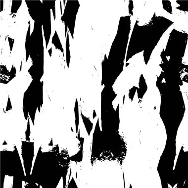 Grunge siyah beyaz desen. Monokrom parçacıkları soyut doku. Çatlakların, sürtünmelerin, çiplerin, lekelerin, mürekkep lekelerinin geçmişi. Koyu tasarım arka plan yüzeyi. 