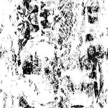 Grunge siyah beyaz desen. Monokrom parçacıkları soyut doku. Çatlakların, sürtünmelerin, çiplerin, lekelerin, mürekkep lekelerinin geçmişi. Koyu tasarım arka plan yüzeyi. 
