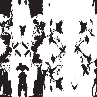 Grunge siyah beyaz desen. Monokrom parçacıkları soyut doku. Çatlakların, sürtünmelerin, çiplerin, lekelerin, mürekkep lekelerinin geçmişi. Koyu tasarım arka plan yüzeyi. 