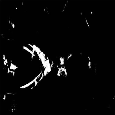 Grunge siyah beyaz desen. Monokrom parçacıkları soyut doku. Çatlakların, sürtünmelerin, çiplerin, lekelerin, mürekkep lekelerinin geçmişi. Koyu tasarım arka plan yüzeyi. 