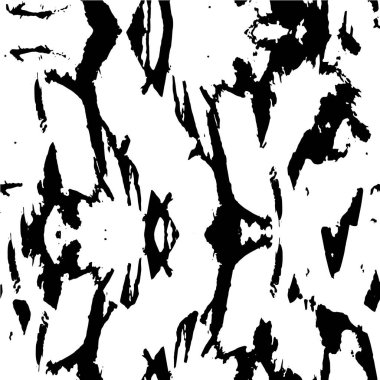 Grunge siyah beyaz desen. Monokrom parçacıkları soyut doku. Çatlakların, sürtünmelerin, çiplerin, lekelerin, mürekkep lekelerinin geçmişi. Koyu tasarım arka plan yüzeyi. 