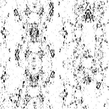 Grunge siyah beyaz desen. Monokrom parçacıkları soyut doku. Çatlakların, sürtünmelerin, çiplerin, lekelerin, mürekkep lekelerinin geçmişi. Koyu tasarım arka plan yüzeyi. 