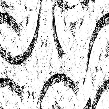 Grunge siyah beyaz desen. Monokrom parçacıkları soyut doku. Çatlakların, sürtünmelerin, çiplerin, lekelerin, mürekkep lekelerinin geçmişi. Koyu tasarım arka plan yüzeyi. 