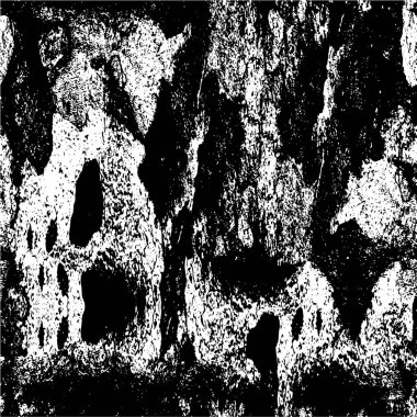 Grunge siyah beyaz desen. Monokrom parçacıkları soyut doku. Çatlakların, sürtünmelerin, çiplerin, lekelerin, mürekkep lekelerinin geçmişi. Koyu tasarım arka plan yüzeyi. 