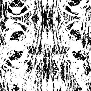 Sert siyah beyaz desen çizimi. Grunge 'un geçmişi. Soyut doku efekti.