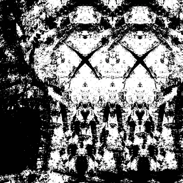 Drsná Černobílá Textura Ilustrace Grunge Pozadí Abstraktní Texturovaný Efekt — Stockový vektor