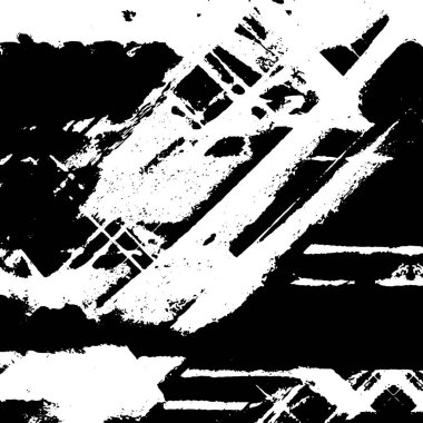 Sert siyah-beyaz dokular. Grunge 'un geçmişi. Soyut doku etkisi. Vektör İllüstrasyonu