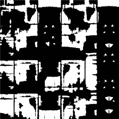 Kaba monokrom desen çizimi. Grunge 'un geçmişi. Soyut doku efekti