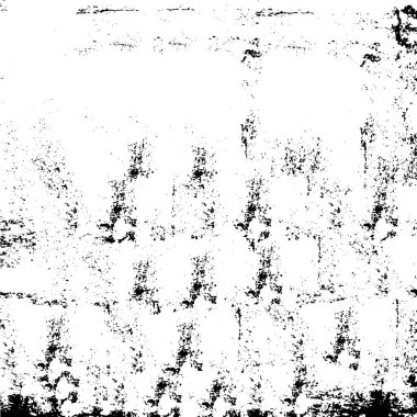 Çatlamış beton, taş ya da asfaltın sıkıntılı örtülü dokusu. Grunge 'un arka planı. soyut yarım ton vektör çizimi