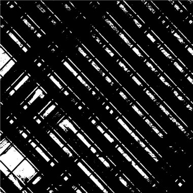 Çatlamış beton, taş ya da asfaltın sıkıntılı örtülü dokusu. Grunge 'un arka planı. soyut yarım ton vektör çizimi