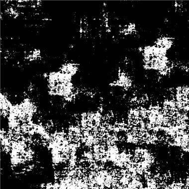 Çatlamış beton, taş ya da asfaltın sıkıntılı örtülü dokusu. Grunge 'un arka planı. soyut yarım ton vektör çizimi