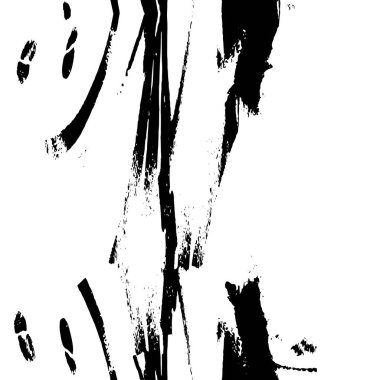 Çizik ve çiziklerle dolu siyah beyaz bir arka plan. Soyut vektör illüstrasyonu.