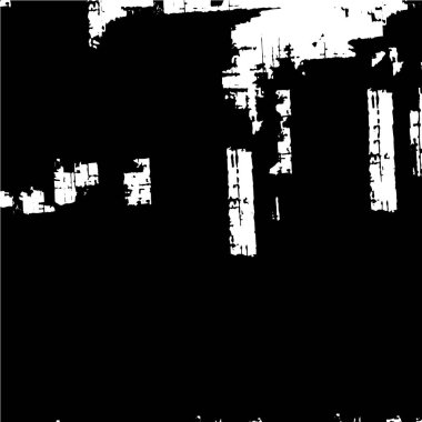 Siyah beyaz desenli, noktalı, çizik ve çizgili sıkıntılı bir arka plan. soyut vektör illüstrasyonu.