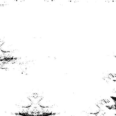 Siyah ve beyaz elementli soyut çizimler. Yıpranmış doku