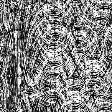 Çizikler, çizikler ve çizikler olan siyah beyaz bir arka plan. 