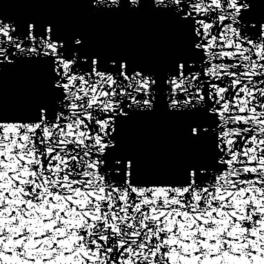 Çizikler, çizikler ve çizikler olan siyah beyaz bir arka plan. 