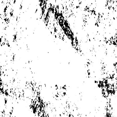 Grunge üst üste biniyor. Soyut siyah-beyaz vektör arkaplanı. Çatlak, leke ve noktalarda kirli desenli tek renkli klasik yüzey. Karanlık korku tarzında eski bir duvar.