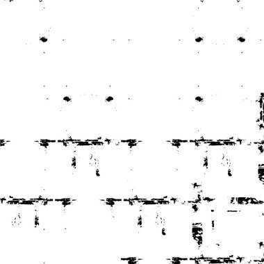 Grunge üst üste biniyor. Soyut siyah-beyaz vektör arkaplanı. Çatlak, leke ve noktalarda kirli desenli tek renkli klasik yüzey. Karanlık korku tarzında eski bir duvar.