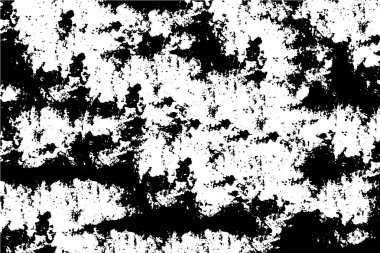 Çizik ve çiziklerle dolu siyah beyaz bir arka plan. Soyut vektör illüstrasyonu.                